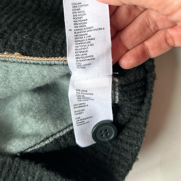 COS Colour-block Cardigan Sweater In Green size S - Picture 6 of 14